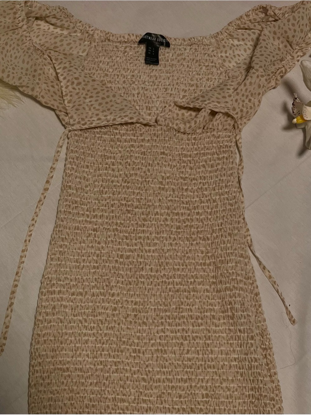 Streetwear Society Cream Open Weave Crochet Top